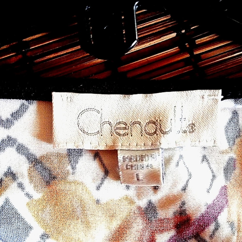 Chenault V Neck Floral Tie Top Women's Sz Large - Picture 4 of 5